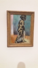 H.Matisse, Standing Nude 1907, Nu debout, oil on canvas, influenced by African Art - this painting suggests he was influenced by carved figures